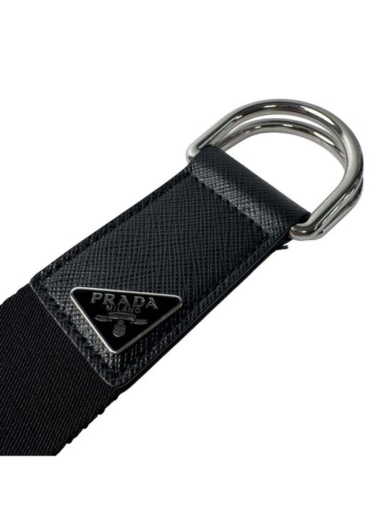 Prada Woven Re-Nylon Triangle Logo Belt main image 6